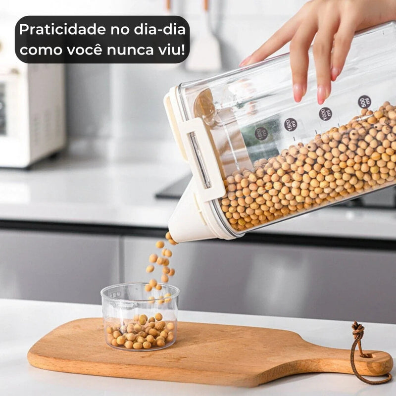 Conjunto de Potes Herméticos para Condimentos - 1,3L ou 2L com Vedação em Silicone