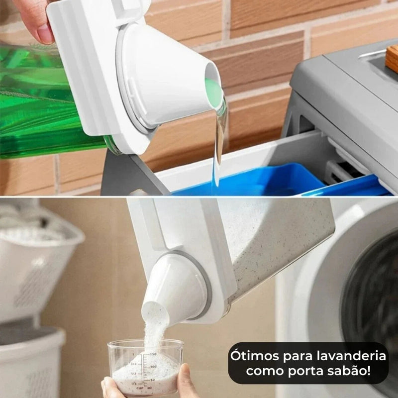 Conjunto de Potes Herméticos para Condimentos - 1,3L ou 2L com Vedação em Silicone