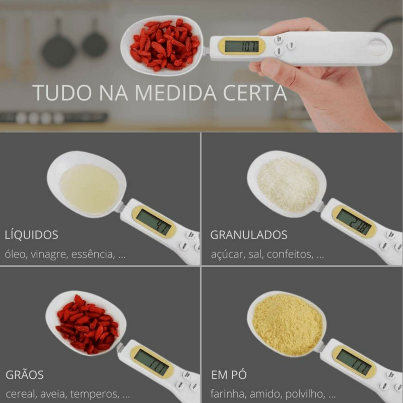 Colher De Medida Portátil Com Balança Digital